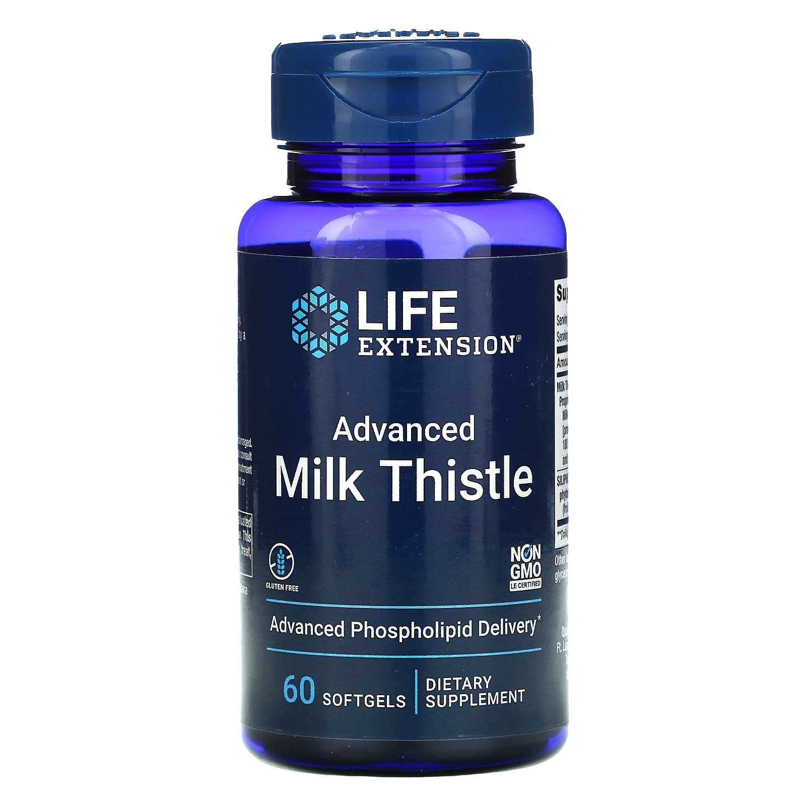 Life Extension, Advanced Milk Thistle, 60 Softgels UPC 737870192268 | HiLife Vitamins